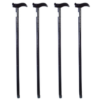 4x Walking Sticks Set Wooden Brown 90cm Elderly Assist Aid