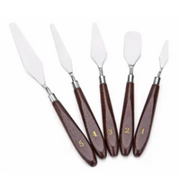 5pce Palette Knife Set in Assorted Sizes for Painting and Art, Creating Texture