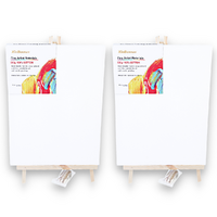 2pce Single Thick Artist Canvas Set 30cm x 40cm with Matching Pine Easel