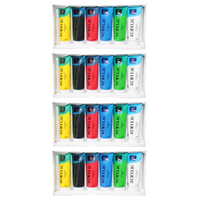 4x Acrylic Paint Sets 75ml Tubes Intro 6pce Primary Colours Bundle