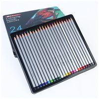 Superior 24pce Artist Colour Pencils In Metal Tin