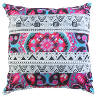 45cm Moroccan Style Cushion Cover In Pinks and Purple Colours - Style 1