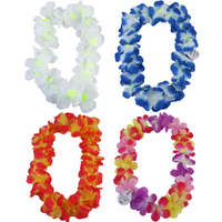 48x Hawaiian Leis 4 Colours Bundle 60cm Garland Flower Wreaths