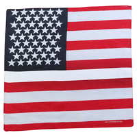 Bandana American Flag, USA 1pce 54cm 100% Cotton Head Wrap Scarf