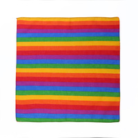 Bandana Rainbow Flag, LGBTQIA+ Pride (Sml) 1pce 54cm 100% Cotton Head Wrap Scarf