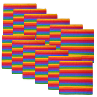 12 x Bandana Rainbow Flag LGBTQIA+ Pride Sml 54cm 100% Cotton Head Wrap Scarf