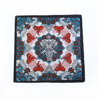 Bandana Elephant Mandala & Paisley 1pce 54cm 100% Cotton Head Wrap Scarf