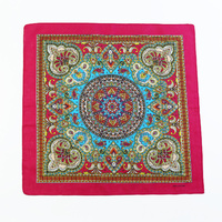 Bandana Moroccan Paisley on Pink 1pce 54cm 100% Cotton Head Wrap Scarf