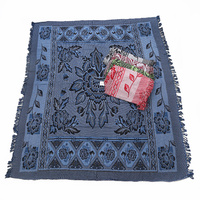 Blue Boho Throw Rug, Table Cloth, Picnic, Camping Blanket 180x200cm 