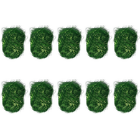 10x Green Foil Tinsel Fuzz Shredded Metallic Spray Wedding Party Decorations