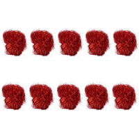 10x Red Foil Tinsel Fuzz Shredded Metallic Spray Wedding Party Decorations