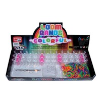 Fluro Loom Band Kit with 500pce Fluro Loom Bands, 16 S Hooks & Loom Board