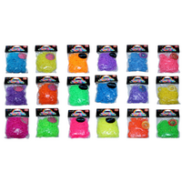 6,300pce Loom Bands Bundle Kit with 1 Board, 100 Hooks, Beaded, Scented, Neon, Glitter