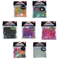 ASAH Neon Loom Bands 300pce Make + 16 S Clips
