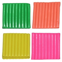 4pce Neon Fluro Modeling Polymer Clay (240g Total) Quick Bake, Non Toxic, Soft