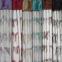 Fringe String Panel Curtain with Silver Shaggy Design Room Divider Door Hanging 90x190cm