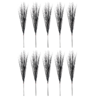 10pce Black Display Grass Set Stem 150cm Artificial Plant / Flower Filler