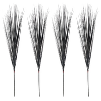 4pce Black Display Grass Stem 150cm Artificial Plant / Flower Filler