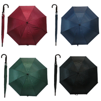 4pce 109cm Umbrella Set Black, Blue, Maroon & Green Golf Umbrella Auto Open Windproof
