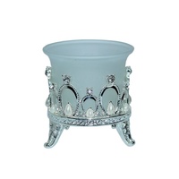 1pce 7cm Metal Silver Tea Light Candle Holder Wedding Table Center Deco MQ72B
