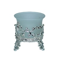 1pce 7cm Metal Silver Tea Light Candle Holder Wedding Table Center Deco MQ73B