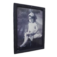 Little Girl Possessed 48cm Framed 3D Vintage Horror Scary Print Illusion Halloween