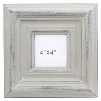 Photo Frame 23.5cm Green Wash Wooden Beach Vintage Style 4x4" Prints