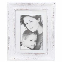 27x22cm Wooden Beach White Wash Photo Frame for 6x8โ Prints Vintage Style