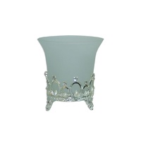 1pce 9cm Metal Silver Tea Light Candle Holder Wedding Table Centre Decoration