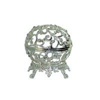 1pce 8cm Metal Silver Tea Trinket with Stand Wedding Bonbonniere Gift