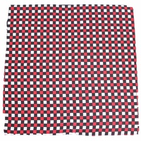 Bandana - Black, Red, White Small Check Design 100% Cotton 55x55cm