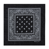 Bandana - Black Classic Marine Paisley 100% Cotton 55x55cm