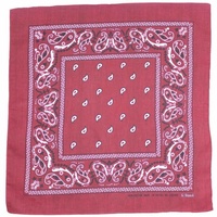 Bandana Burgundy Marine Paisley 1pce 54cm 100% Cotton Head Wrap Scarf