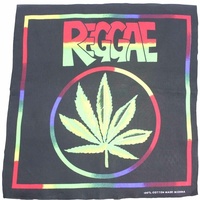Bandana Reggae & Hemp Leaf Symbol 1pce 54cm 100% Cotton Head Wrap Scarf