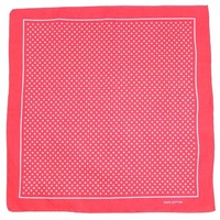 Bandana White Polkadots on Red 1pce 54cm 100% Cotton Head Wrap Scarf