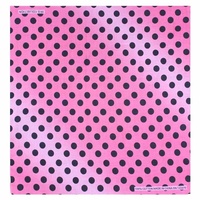 Bandana Black Polkadots on Hot Pink 1pce 54cm 100% Cotton Head Wrap Scarf