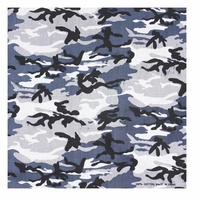 Bandana - Grey Army / Military / Camouflage 100% Cotton 55x55cm
