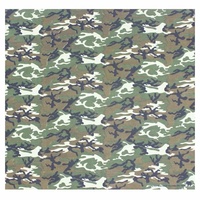 Bandana Green & Brown Camouflage, Army #2 1pce 54cm 100% Cotton Head Wrap Scarf