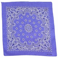 Bandana Blue Nautical Paisley 1pce 54cm 100% Cotton Head Wrap Scarf