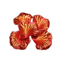 120 Metallic Orange Rose Petals 5x5cm, Weddings, Valentines Day, Party Theme