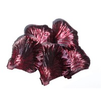 120 Metallic Burgundy Rose Petals 5x5cm, Weddings, Valentines Day, Party Theme