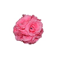 2x Flower Balls Set Small Baby Pink Polyester Rose 16cm