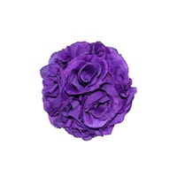 Rose Flower Ball 20cm Purple Polyester Hangable Weddings Decorations