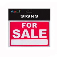 For Sale Plastic Sign Red / White 30x20cm