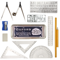 Oxford Maths Set Geometry Mathematics Instruments Set in Tin Protective Casing