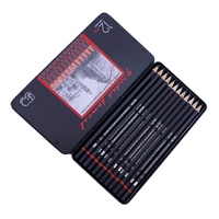 Set of 12 Uslon Graded Black Lead Pencils From 8B to 2H, sketching & draw MQ-008