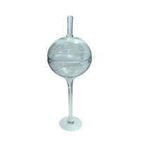Round Ball Cloche on Stand Clear Glass 20cm Diameter & 65cm Height MQ-207