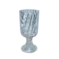 1pce 30cm Clear Glass Hurricane Lantern Vintage Style with Rippled Glass MQ-237