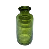 2pce 22cm Green Glass Bottle / Vase for Water or Home Decoration MQ-241