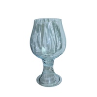 1pce 30cm Clear Glass Hurricane Lantern Vintage Style with Rippled Glass MQ243